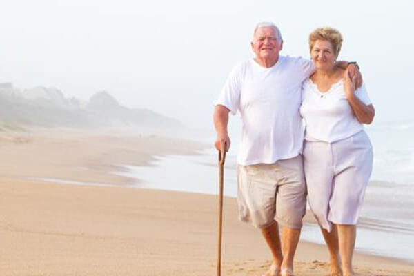 Older Couple on Beach